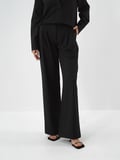 Xint Siyah Esnek Dokulu Oversize Pantolon