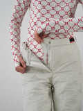 Xint Ekru Kapitone Dokulu Oversize Pantolon
