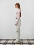 Xint Ekru Kapitone Dokulu Oversize Pantolon