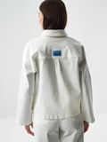 Xint Ekru Pamuk Dokulu Oversize Ceket