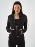 Xint Siyah Esnek Dokulu Regular Fit Sweatmont