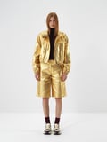 Xint Gold Pamuk Dokulu Oversize Ceket