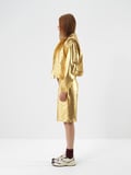 Xint Gold Pamuk Dokulu Oversize Ceket
