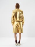 Xint Gold Pamuk Dokulu Oversize Ceket