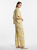 Xint Sarı %100 Keten Oversize Pantolon