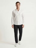 Xint Beyaz Modal Karışımlı Regular Fit Gömlek
