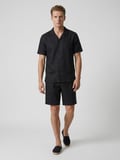 Xint Siyah %100 Keten Regular Fit Şort