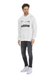 Kanguru Cepli Newyork Baskılı Kapüşonlu  Sweatshirt