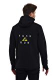 Rush Run Erkek Antrenman Kanguru Cepli Fermuarlı Kapüşon Yaka  Spor Sweatshirt