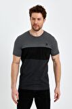 Bisiklet Yaka Kısa Kollu Desenli Penye Erkek Tshirt