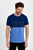 Bisiklet Yaka Kısa Kollu Desenli Penye Erkek Tshirt