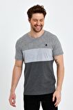 Bisiklet Yaka Kısa Kollu Desenli Penye Erkek Tshirt