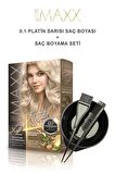Maxx Deluxe Saç Boyası 0.1 Platin Sarısı-Boyama Seti