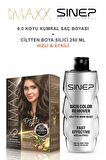 Maxx Deluxe Saç Boyası 6.0 Koyu Kumral-Profesyonel Cillten Boya Silici Set