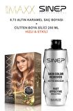 Maxx Deluxe Saç Boyası 8.73 Altın Karamel-Profesyonel Cillten Boya Silici Set