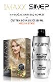 Maxx Deluxe Saç Boyası 9.0 Doğal Sarı-Profesyonel Cillten Boya Silici Set