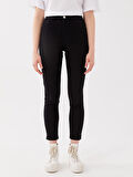 LCW Jeans SİYAH Yüksek Bel Slim Fit Kadın Jean Pantolon