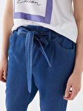 LCW Jeans İNDİGO Beli Lastikli Paperbag Kadın Jean Pantolon
