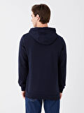 XSIDE Lacivert Uzun Kollu Baskılı Erkek Hoodie