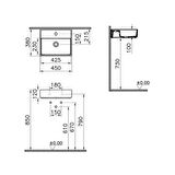 VitrA ArchiPlan 7400B003-0001 Dar Çanak Lavabo, 45x38, Beyaz