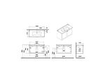 VitrA Root Classic 68748 Kapaklı Lavabo Dolabı, Mat Lacivert, 100 cm