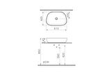 VitrA Outline 5993B476-0016 Çanak Lavabo, TV Şekilli, Mat Taş Gri, 60x40 cm