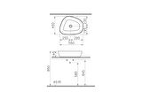 VitrA Outline 5991B476-0016 Çanak Lavabo, TV Şekilli, Mat Taş Gri, 55x43 cm