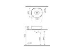 VitrA Outline 5994B476-0016 Çanak Lavabo, Dikdörtgen, Mat Taş Gri, 45x40 cm