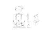 VitrA Step Demonte 67708 Banyo Dolabı Seti, 85 cm, Parlak Beyaz & Altın Meşe