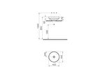 VitrA Water Jewels 4334B476-1361 Yuvarlak Çanak Lavabo, 40 cm, Mat Taş Gri