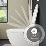 VitrA Sento 130-476R009 İnce Klozet Kapağı, Tek Kat görünümlü, Duroplast