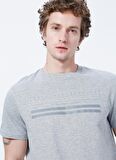 Gualtiero Manuele Giorgi Bisiklet Yaka Düz Gri Erkek T-Shirt GU22MSS03153