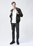 Gualtiero Manuele Giorgi  Gu21Mfw05113 Dik Yaka  Regular Fit  Haki Erkek Mont