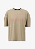 Gmg Fırenze Bisiklet Yaka Bej Erkek T-Shirt GU23MFW03001