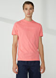Murphy&Nye Bisiklet Yaka Düz Pembe Erkek T-Shirt EMBOSS T-SHIRT