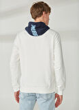 Murphy&Nye Kapüşon Yaka Düz Beyaz Erkek Sweatshırt FREIGHTER SWEATSHIRT