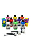 8'li Mammacomica Yıkanabilir Parmak Boyası-8* 250ml- 4 Evo Küp- 3'lü Sünger Roller