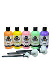 5'li Pastel Mammacomica Yıkanabilir Parmak Boyası-5* 250ml- 3'lü Sünger Roller