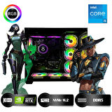 HYPER ROCKET One HRI164060-IC Intel Core i5-12400F 16GB Ram 500GB Nvme M.2 SSD RTX4060 8GB Masaüstü Oyuncu Bilgisayarı