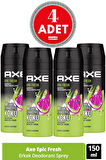 Erkek Deodorant & Bodyspray Epic Fresh 48 Saat Etkileyici Koku 150 ml (4 ADET)