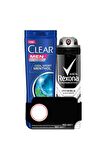 Rexona Black & White Invisible Antiperspirant Ter Önleyici Leke Yapmayan Erkek Sprey Deodorant 150 ml + Clear Şampuan 180 ml