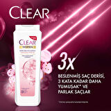 Clear Şampuan Kepeğe Karşı Etkileyici Besleyici Yumuşak Parlak Kiraz Çiçeği Esansı 600 Ml