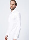 Fabrika CHRISTMAS 3 Klasik Gömlek Slim Fit Armürlü Beyaz Erkek Gömlek