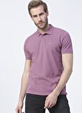 Polo Yaka Düz Lila Erkek T-Shirt NOBRO K CEPSIZ