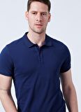 Fabrika Polo Yaka Düz Lacivert Erkek T-Shirt LEGOLAS Y