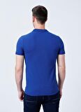 Fabrika Polo Yaka Düz İndigo Erkek T-Shirt BORAMIR-Y