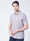 Fabrika Comfort Polo Yaka Düz Lila Erkek T-Shirt CM DS 01 02