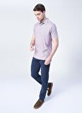 Fabrika Comfort Polo Yaka Düz Lila Erkek T-Shirt CM DS 01 02