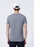 Aeropostale Bisiklet Yaka Düz Gri Erkek T-Shirt EDGAR