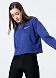 Aeropostale Kapüşon Yaka Baskılı İndigo Kadın Sweatshırt K-GAIA-Y